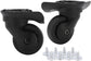 1 Pair Luggage Suitcase Wheels, Universal Replacement Wheels for Mute Swivel Casters Black