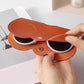 Leather Sunglasses Bag, Soft Case Portable Glasses Cute Eyeglass Pouch for Women Men Girls