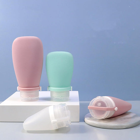 Travel Bottles for Toiletries, 3 Pack Silicone Leak Proof Squeeze Bottle Refillable Containers Set