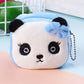 2Pcs Kawaii Animal Wallet, Cartoon Panda Specie Purses Plush Purse Wallet Small Accessories for Girls Handbag