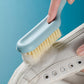 2Pcs Crevice Cleaning Brush, Bathroom Gaps Brush Multifunctional Long Handle Shoe All Purpose Scrubber with Ergonomic Handle(Blue)