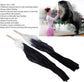 Dance Fan, 1 Pair Long Fan Belly Fans Folding Performance Classical (Black)