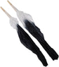 Dance Fan, 1 Pair Long Fan Belly Fans Folding Performance Classical (Black)