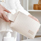 Travel Makeup Bag for Women, Large Capacity Cosmetic White Case Organizer Waterproof PU Toiletry Portable Handle with Multi Pockets