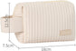 Travel Makeup Bag for Women, Large Capacity Cosmetic White Case Organizer Waterproof PU Toiletry Portable Handle with Multi Pockets