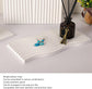 Ring Holder Jewelry Tray, Small Trinket Dish Plaster Tray Decorative Key Bowl for Photography Props(A)
