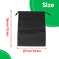 Nylon Drawstring Shoe Bag, 3PCS Bags for Travelling Dustproof Waterproof Travel Bag Underwear Shoes Pants Storage(Black)