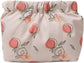 2Pcs Printed Pocket Cosmetic Bag, Mini Makeup Bag Portable Lipstick Case Travel Organizer for Headphones Jewelry