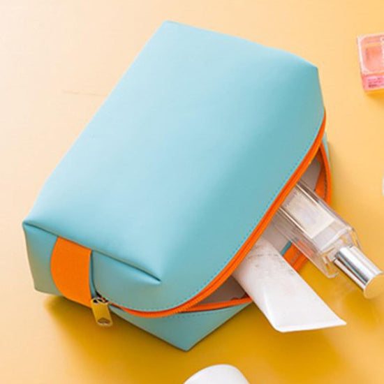 Travel Makeup Bag, PU Pouch Portable Toiletry Bag Large Capacity Cosmetic Storage Organizer