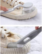 Sneaker Cleaner Brush, Multi Functional Shoe Brush Double Sided Washing Plastic Scrub for Stains (grey)