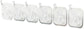 6Pcs Acrylic Wall Mounted Necklaces Organizer,6 Hooks Jewelry Stand Organizer,No Drilling Hanging Hook Strong Bearing Capacity for Kitchen Bathroom(White)