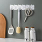6Pcs Acrylic Wall Mounted Necklaces Organizer,6 Hooks Jewelry Stand Organizer,No Drilling Hanging Hook Strong Bearing Capacity for Kitchen Bathroom(White)
