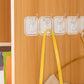6Pcs Acrylic Wall Mounted Necklaces Organizer,6 Hooks Jewelry Stand Organizer,No Drilling Hanging Hook Strong Bearing Capacity for Kitchen Bathroom(White)
