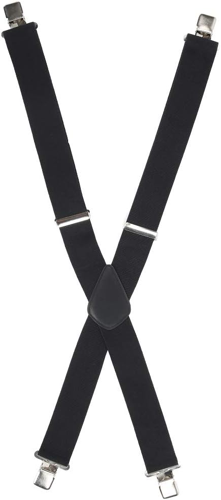 Mens Suspenders, 2 Inches Wide X Back Adjustable Suspenders with Heavy Duty Clips Men&