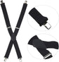 Mens Suspenders, 2 Inches Wide X Back Adjustable Suspenders with Heavy Duty Clips Men&