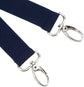Mens Suspenders,Back Hidden Suspender,Adjustable Stretchable 2.5x110cm/1.0x43.3in Clip Suspenders Fit 4 Metal Buckles Pants for Adult(Navy blue)