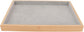 Velvet Stackable Jewelry Tray, Wood Flat Organizer Tray Drawer for Necklace Bracelet Ring Showcase Display(Grey)