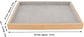Velvet Stackable Jewelry Tray, Wood Flat Organizer Tray Drawer for Necklace Bracelet Ring Showcase Display(Grey)