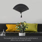 Hand Fans for Women Foldable, Black Folding Fan with Gift Box Silk Bamboo Frames Cosplay Party Props Decoration Small