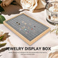 Rings Organizer Tray, 100 Slots Ring Earrings Trays Velvet Jewelry Display Tray Earring Storage Box rawer for Women Girls(grey)