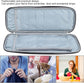 Knitting Needle Case, Travel Zipper Organizer Bag for Straight Needles Dual Crochet Case Supplies Accessories Grey