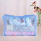 Clear Cosmetics Bag, PVC Zippered Toiletry Carry Pouch Waterproof Makeup Bag Travel Bags Organizer Case for Vacation(yellow)