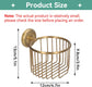 Brass Toilet Paper Holder, Wall Mounted Holder Vintage Bathroom Roll Basket Antique Tissue Storage for