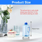 Large Water Bottle, 1l Jug with Handle Clear Sport Bottle Reusable Plastic Leak Proof for Fitness Outdoor Sports Camping, 7.5x3.9 In