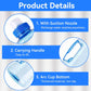 Large Water Bottle, 1l Jug with Handle Clear Sport Bottle Reusable Plastic Leak Proof for Fitness Outdoor Sports Camping, 7.5x3.9 In