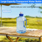 Large Water Bottle, 1l Jug with Handle Clear Sport Bottle Reusable Plastic Leak Proof for Fitness Outdoor Sports Camping, 7.5x3.9 In