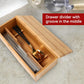 Wooden Cutlery Box with Lid, Small Drawer Organizer Kitchen, in for Spoon Utensil Chopsticks Kitchen Countertop, 10.6x4.3x2.5inch