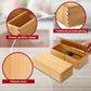 Wooden Cutlery Box with Lid, Small Drawer Organizer Kitchen, in for Spoon Utensil Chopsticks Kitchen Countertop, 10.6x4.3x2.5inch