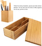 Wooden Cutlery Box with Lid, Small Drawer Organizer Kitchen, in for Spoon Utensil Chopsticks Kitchen Countertop, 10.6x4.3x2.5inch