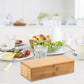 Wooden Cutlery Box with Lid, Small Drawer Organizer Kitchen, in for Spoon Utensil Chopsticks Kitchen Countertop, 10.6x4.3x2.5inch