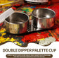 Double Dipper Palette Cup, Stainless Steel Oil Painting Cup with Lid and Clip for Watercolor Gouache Acrylic