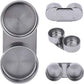 Double Dipper Palette Cup, Stainless Steel Oil Painting Cup with Lid and Clip for Watercolor Gouache Acrylic