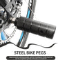 2PCS Steel Bike Pegs, Anti Skid Lead Foot Bicycle Peg Mini Cycling Rear Stunt 1.97 x 4.33in for Mountain