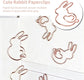 100PCS Rabbit Shape Paper Clips, Rose Gold Bunny Paperclips Decorative Clips Cute Animals Bookmark for Office School Home Desk Organizers
