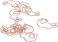 100PCS Rabbit Shape Paper Clips, Rose Gold Bunny Paperclips Decorative Clips Cute Animals Bookmark for Office School Home Desk Organizers