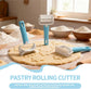 3PCS Pastry Rolling Cutter, Cookie Cutter Plastic Dough Blade Roller Round Fondant Slicer Baking Accessory for Cake Cookies Biscuits