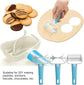 3PCS Pastry Rolling Cutter, Cookie Cutter Plastic Dough Blade Roller Round Fondant Slicer Baking Accessory for Cake Cookies Biscuits