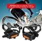 1 Pair Bike Pedals, Pedals with Toe Cages Road Bicycle Clip Adjustable Clips Straps for Wide Shoes Indoor Outdoor Cycling