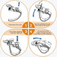 1 Pair Bike Pedals, Pedals with Toe Cages Road Bicycle Clip Adjustable Clips Straps for Wide Shoes Indoor Outdoor Cycling