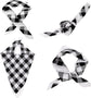 4 Pack Pet Cowboy Costume Accessories Set, 2 Pcs Hat and Bandana Scarf, Puppy Kitten Halloween Christmas Costume, West Party Cosplay Wearing for Cats Small Dogs
