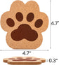 12 Pack Cork Coasters for Drinks, 4.7" Absorbent Cup Mat Set, Heat Resistant Kitchen Coasters, Reusable Cat Paw Shape Table Protection Trivet Glasses Mugs, Room Decor, Housewarming Gifts