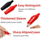 30 Packs Copper Alligator Electric Clips, Electrical Test Gator Jumper with Protective Insulation Cover, Crocodile Clamps Aligned Jaws for Solder Circuit Link, Black and Red