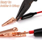 30 Packs Copper Alligator Electric Clips, Electrical Test Gator Jumper with Protective Insulation Cover, Crocodile Clamps Aligned Jaws for Solder Circuit Link, Black and Red