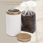 6 Pack Tea Tins Canister for Loose Tea, 23 Fl OZ Airtight Round Tin with Lid, Large Metal Storage Jars, White Kitchen Containers Travel Business Coffee Sugar Candy Spices Herbs