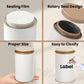 6 Pack Tea Tins Canister for Loose Tea, 23 Fl OZ Airtight Round Tin with Lid, Large Metal Storage Jars, White Kitchen Containers Travel Business Coffee Sugar Candy Spices Herbs