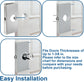 2 Pack Door Reinforcement Plates, Stainless Steel Lock and Reinforcer, Repair Plate for Exterior Door, Jamb Plates Security, 1-3/8"x 9" Front Entry Bedroom Home